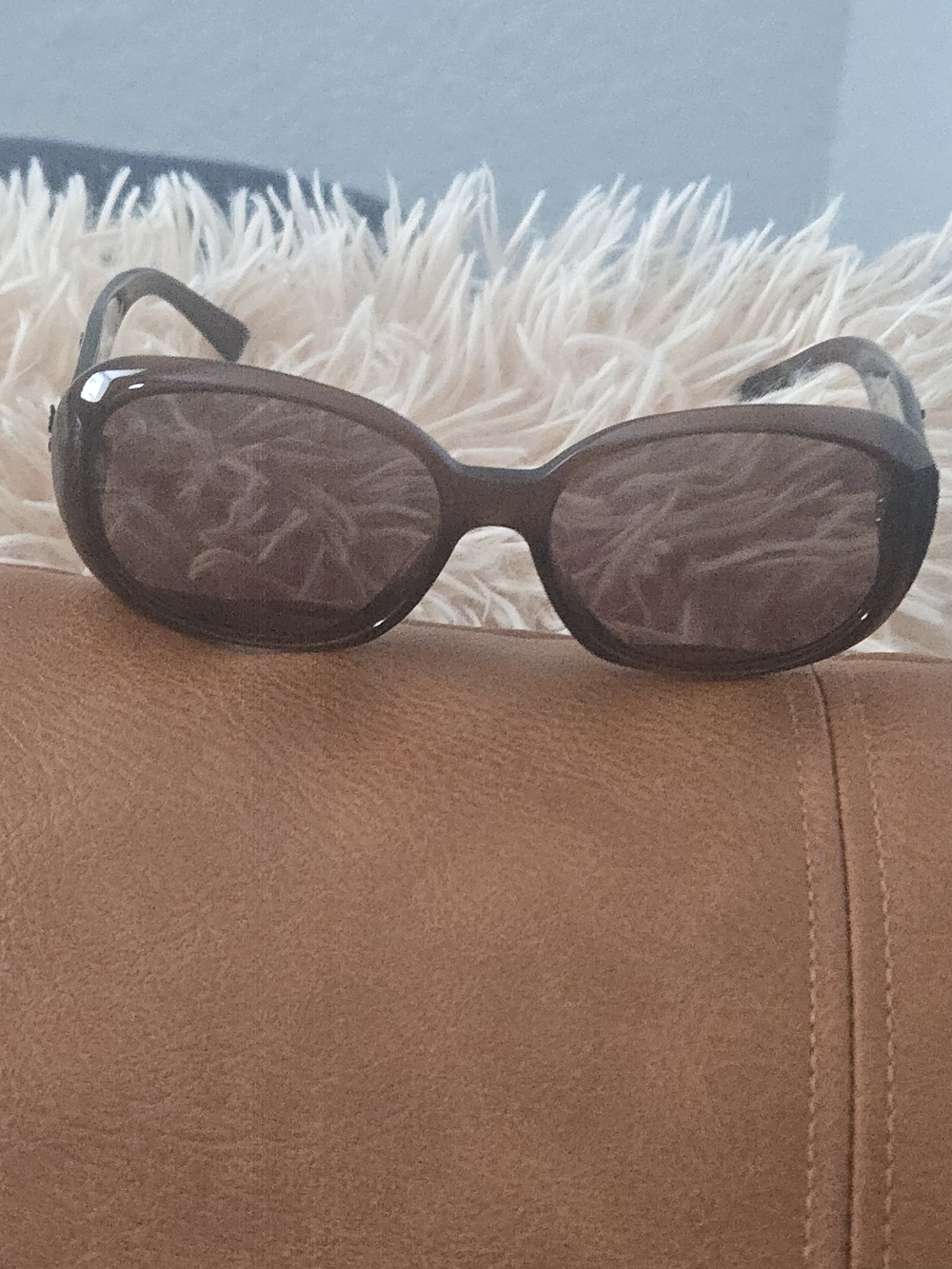 Chanel Dark Brown Camellia Sunglasses